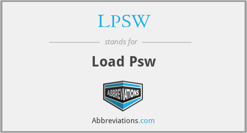 LPSW - Load Psw