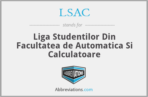 LSAC - Liga Studentilor Din Facultatea de Automatica Si Calculatoare
