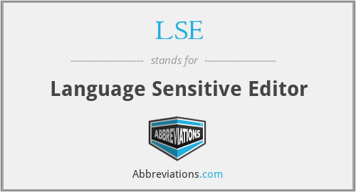 LSE - Language Sensitive Editor