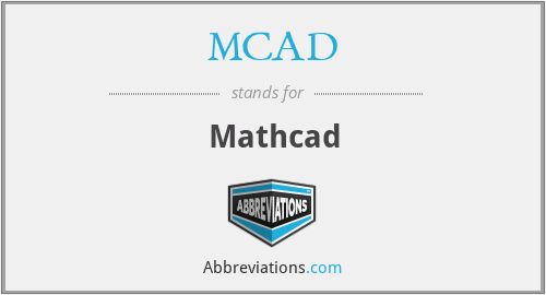 MCAD - Mathcad