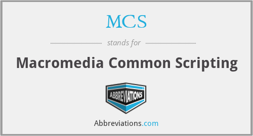 MCS - Macromedia Common Scripting
