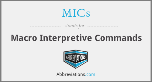 MICs - Macro Interpretive Commands
