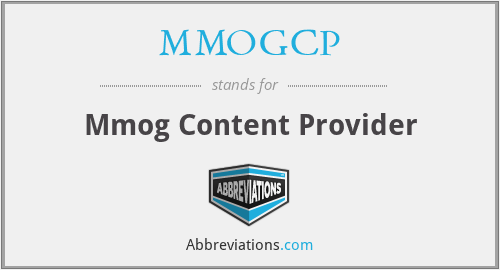 MMOGCP - Mmog Content Provider