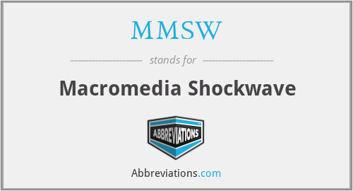MMSW - Macromedia Shockwave