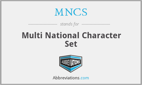 MNCS - Multi National Character Set