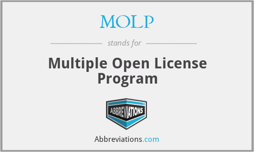 MOLP - Multiple Open License Program