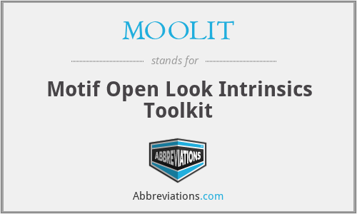 MOOLIT - Motif Open Look Intrinsics Toolkit