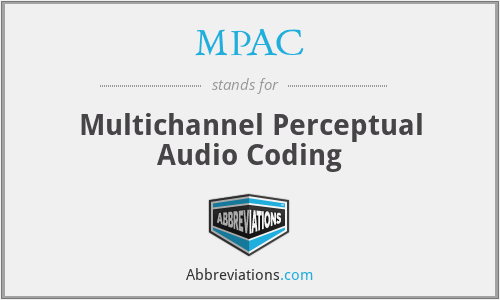 MPAC - Multichannel Perceptual Audio Coding