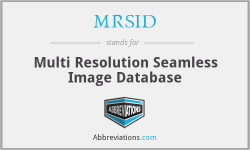 MRSID - Multi Resolution Seamless Image Database