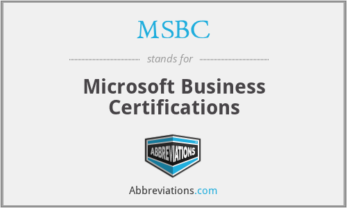 MSBC - Microsoft Business Certifications