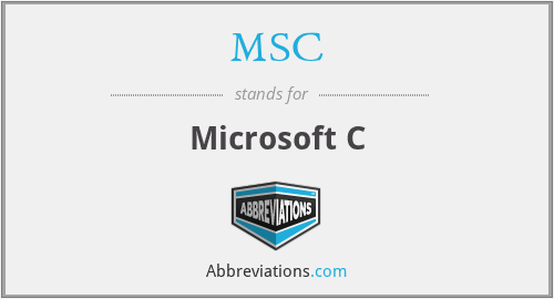 MSC - Microsoft C