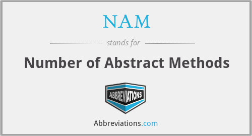 NAM - Number of Abstract Methods