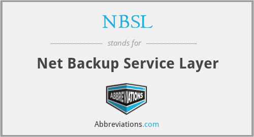 NBSL - Net Backup Service Layer