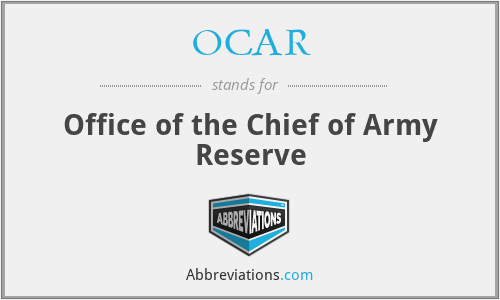OCAR - Office of the Chief of Army Reserve