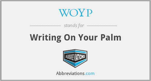 WOYP - Writing On Your Palm