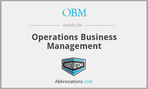 OBM - Operations Business Management