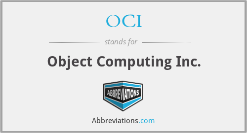 OCI - Object Computing Inc.