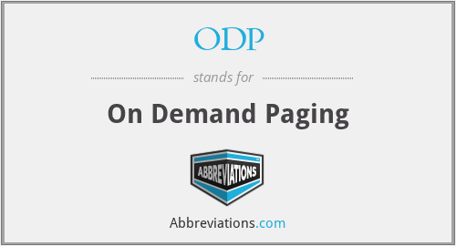 ODP - On Demand Paging