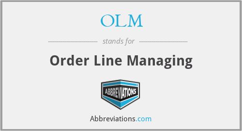 OLM - Order Line Managing