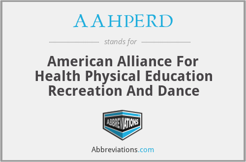 AAHPERD - American Alliance For Health Physical Education Recreation And Dance