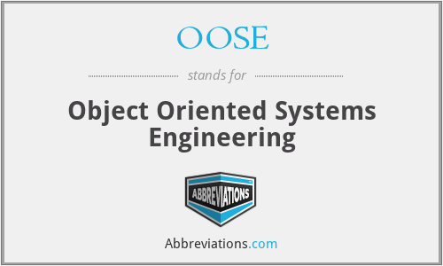 OOSE - Object Oriented Systems Engineering