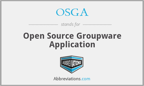 OSGA - Open Source Groupware Application