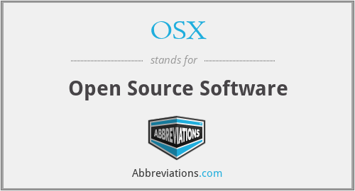 OSX - Open Source Software
