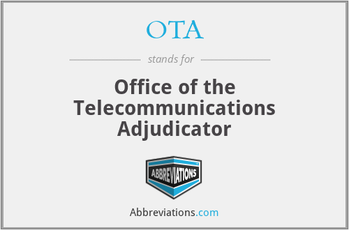 OTA - Office of the Telecommunications Adjudicator