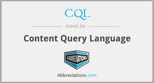 CQL - Content Query Language