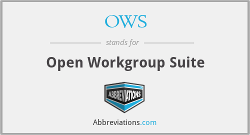 OWS - Open Workgroup Suite