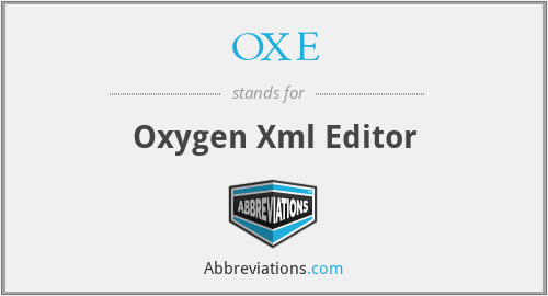 OXE - Oxygen Xml Editor
