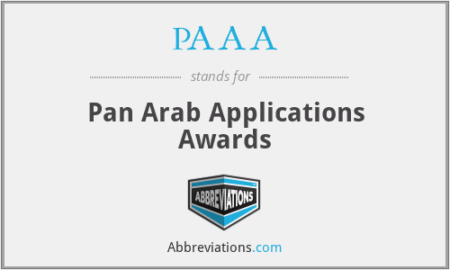 PAAA - Pan Arab Applications Awards