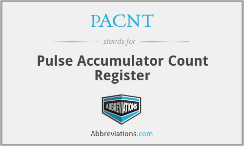PACNT - Pulse Accumulator Count Register
