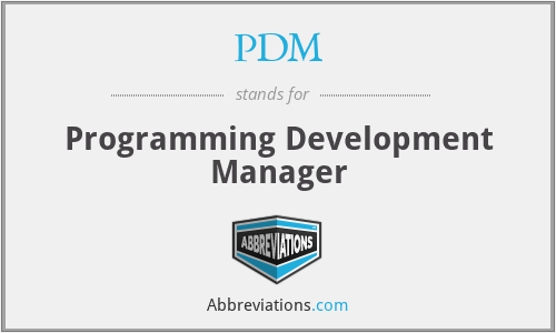 PDM - Programming Development Manager