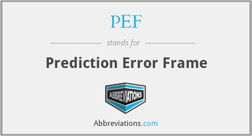 PEF - Prediction Error Frame