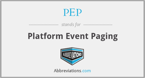PEP - Platform Event Paging