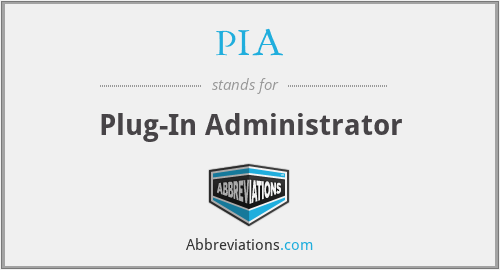 PIA - Plug-In Administrator
