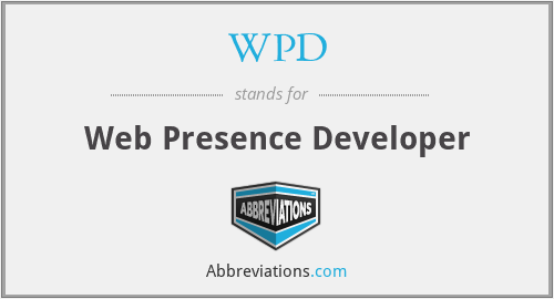 WPD - Web Presence Developer