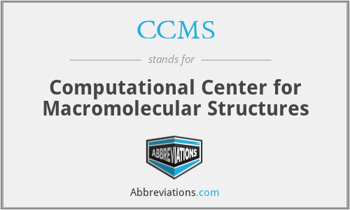 CCMS - Computational Center for Macromolecular Structures