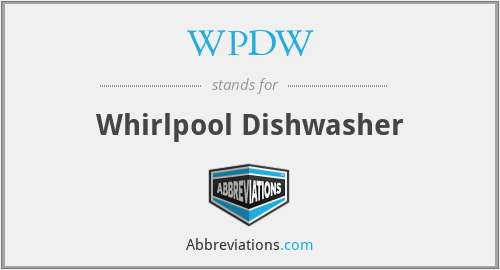 WPDW - Whirlpool Dishwasher