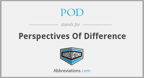 POD - Perspectives Of Difference