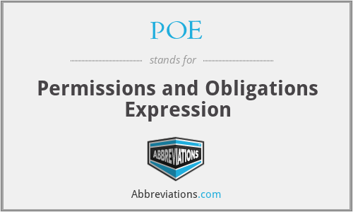 POE - Permissions and Obligations Expression