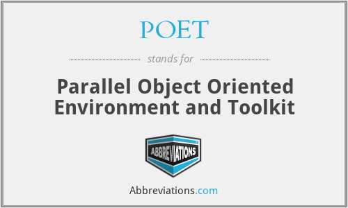 POET - Parallel Object Oriented Environment and Toolkit