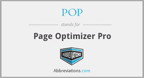 POP - Page Optimizer Pro