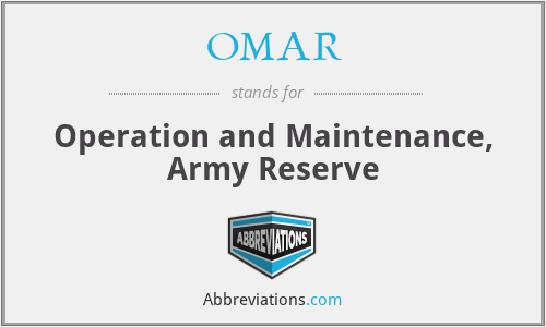 OMAR - Operation and Maintenance, Army Reserve