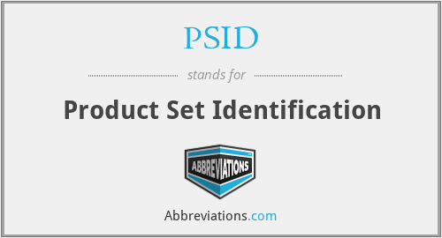 PSID - Product Set Identification