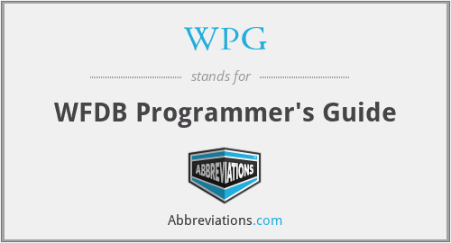 WPG - WFDB Programmer's Guide