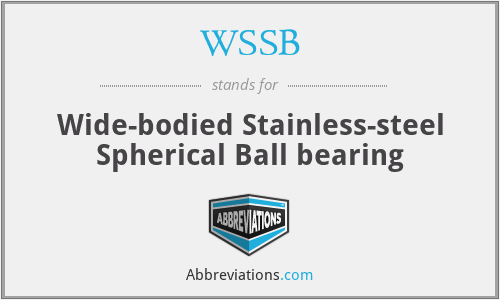 WSSB - Wide-bodied Stainless-steel Spherical Ball bearing