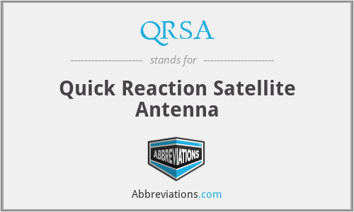 QRSA - Quick Reaction Satellite Antenna