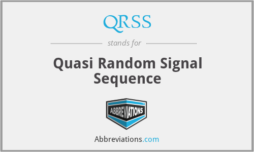 QRSS - Quasi Random Signal Sequence